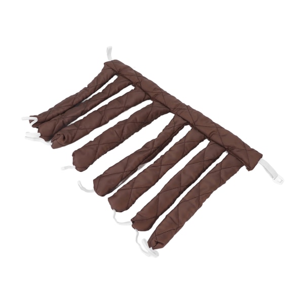 Värmelös locktång Sova hår Curl Styling Roller Ribbon för kvinnor Flickor Extra långt hår Brunt