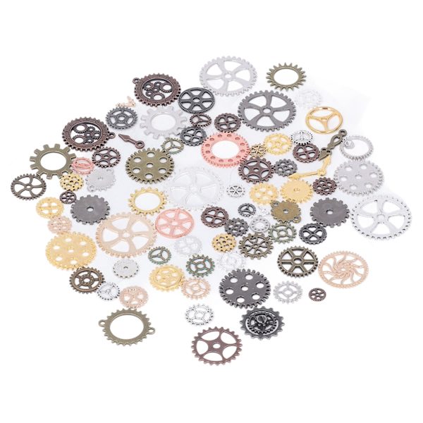 100g Steam Punk Växlar DIY Färgblandning Antik Metall Steampunk Växlar Glamour Hängande Klocka Urverk Växel för Hantverk