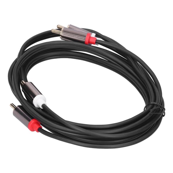 2RCA han til 2RCA han lydkabel forgyldt dobbelt til RCA-ledning til TV til forstærker 2M/6,6ft