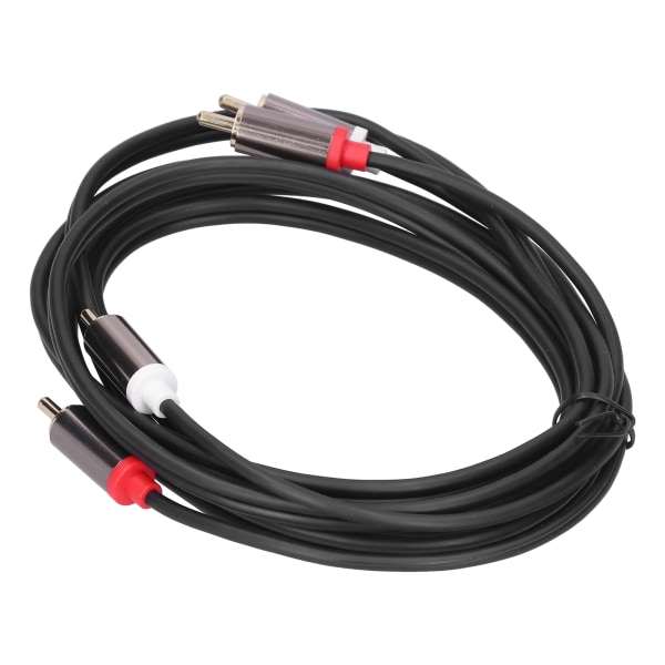 2RCA hann til 2RCA hannlydkabel gullbelagt dobbel for RCA-ledning for TV til forsterker2M/6.6ft