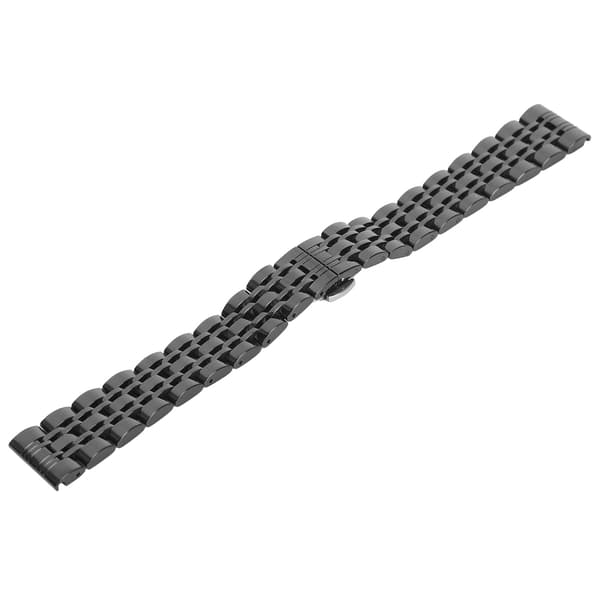 Urrem Sort Professionel Flad Urarmbåndsrem Udskiftning Urrem Tilbehør 18mm / 0.71in