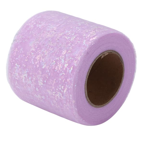 Tyullstoff DIY Håndverk Slitestyrke Symfoni Polyester Lett Bærbar Tyullruller 6cm Lavendel