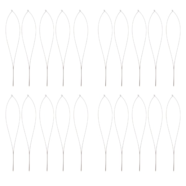 20Pcs Beading Needles Flexible Middle Open Large Eye Hand Threading Beading Needles Set 10.5cm