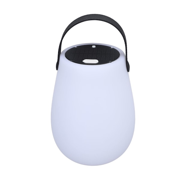 LED-lykta lampa rundad solladdning USB C fjärrkontroll färgläge handhållen campinglykta för trädgård balkong sovrum