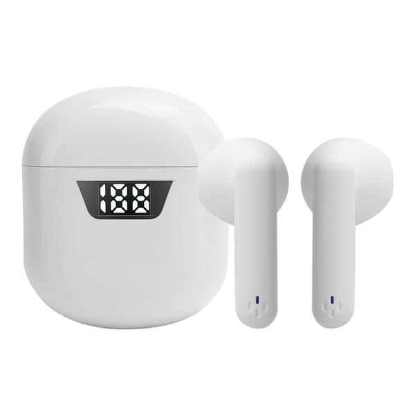 TWS Bluetooth-hörlurar Trådlöst digitalt displayheadset Halv-i-örat-hörlurar Vit