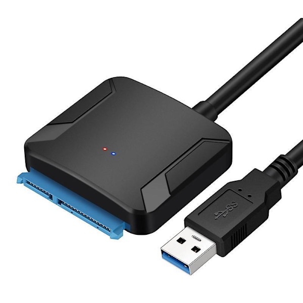 USB 3.0 til SATA Adapter Ekstern Konverter for 2,5/3,5 tommers HDD SSD med UASP-støtte