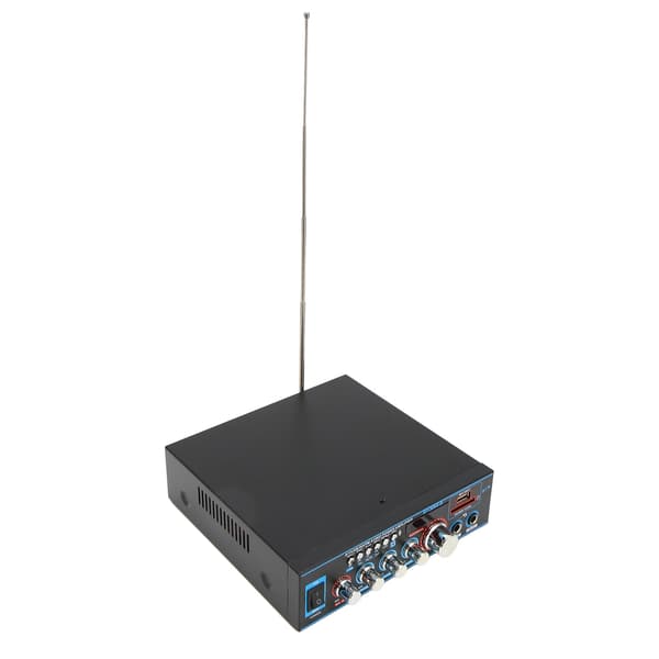 Mini Bluetooth digitalforsterker 2-kanals volumkontroll multifunksjonell stereolydforsterker for hjemmekinohøyttaler EU-plugg 220V