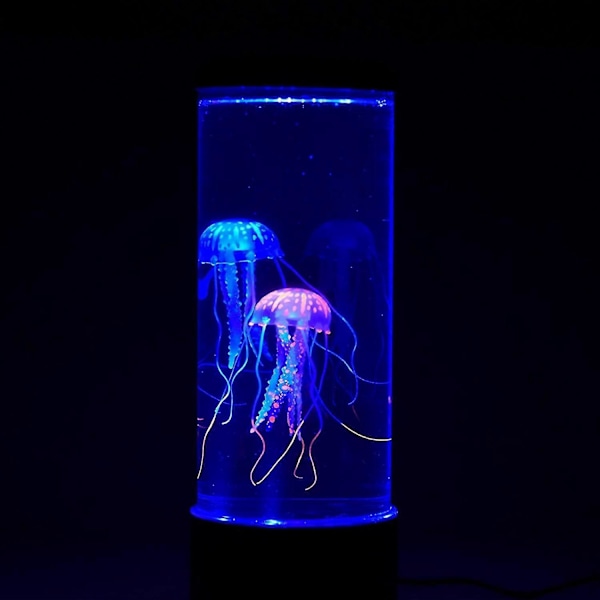 2025 Uusi LED Meduusa Laavalamppu Monivärinen, Yövalo USB-Lataus, Pyöreä