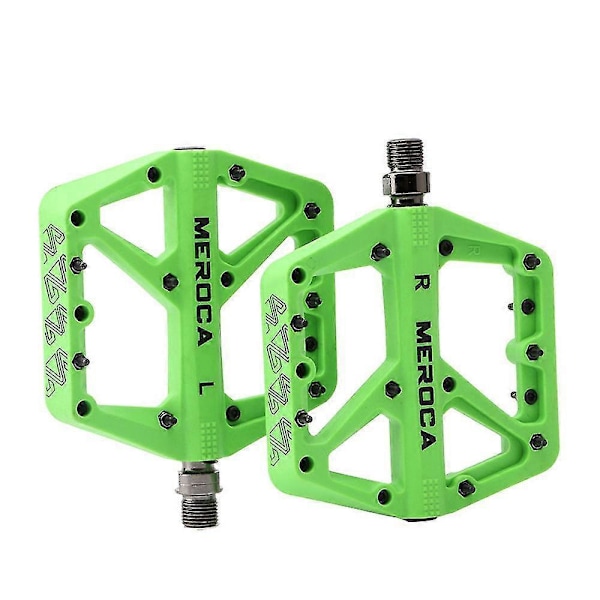 Cykelpedaler 1 Par Nylon Platt Cykelpedaler Halkfria Mountainbikepedaler Cykelplattformspedaler
