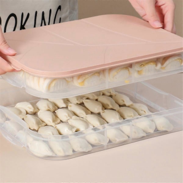 Køleskab Crisper Dumpling Fryser Dumpling Beholdere grøn