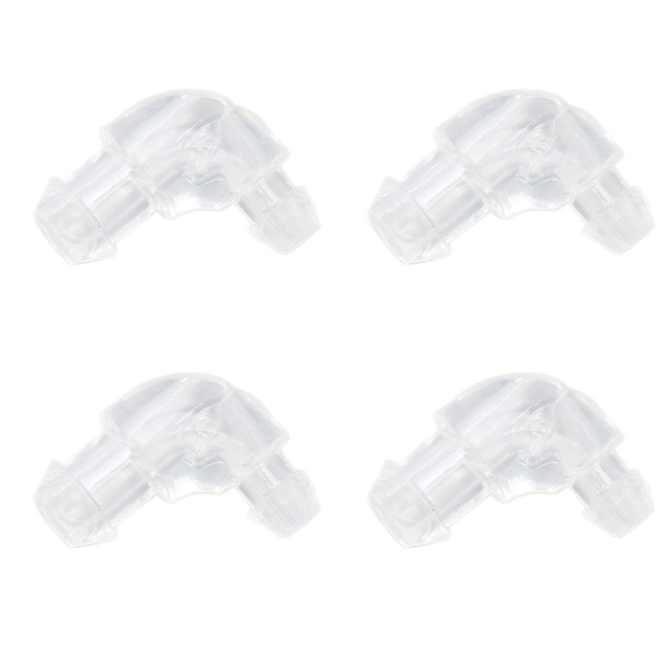 10 stk BTE-slangeadapter Tydeligere lydkvalitet Transparent lydhjelpslangekontakt for gjenlyd