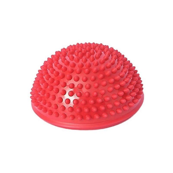 Halvcirkelformad Massageboll, Igelkottsboll Yogaboll Massageboll för NCE-träning, (Röd)