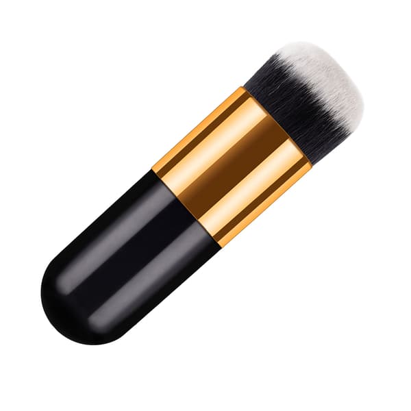 Makeupbørste Bløde børster Sød Stilfuld Bærbar Kosmetikbørste Professionelle Makeupværktøjer Sort Guld