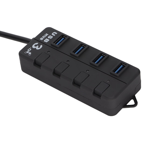 USB Hub 4 Port Uafhængig Strømafbryder Transmissionsstabilitet Ekstern 3.5 Interface Elektronik Tilbehør