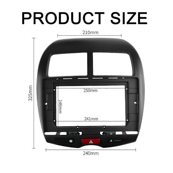 Bil Stereo Radio Fascia Trim 10.1 Tum Ram För