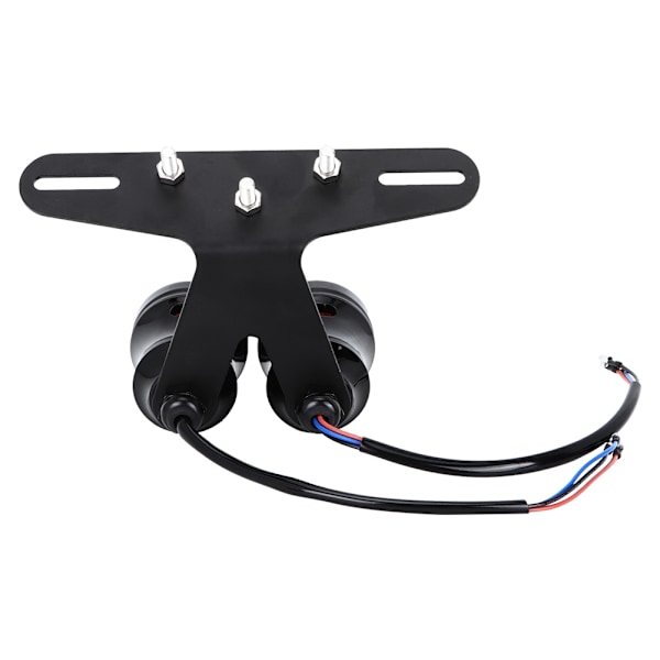 Universal Motorcykel Modifikation Sort 2 Hoved LED Brems Baglygte Hale Signal Lys Lampe