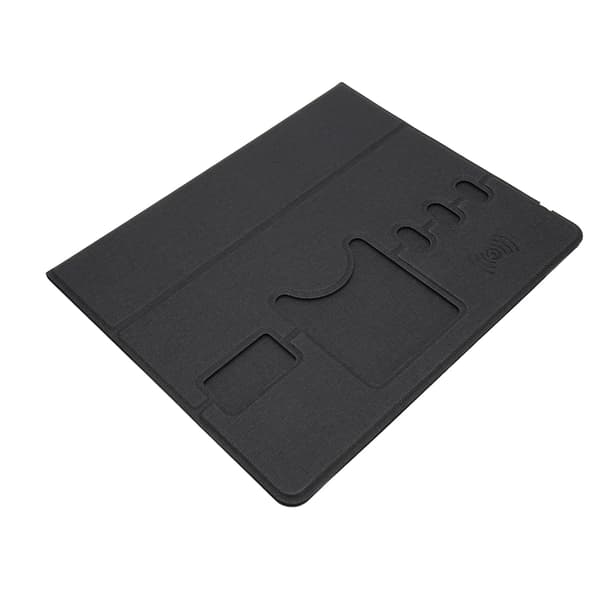 Telefonladende musematte 15W Ergonomisk stabil støtte musematte med pennholder for datamaskin