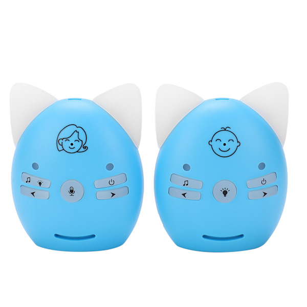 Trådløs lyd babyalarm tovejs tale lydalarm natlys hjemme lydalarm 100-240V(AU stik )
