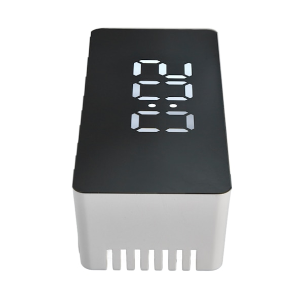 LED-klocka Multifunktionell USB-driven 3 Belysningslägen Snooze Tid Celsius Fahrenheit Display Digital Väckarklocka Vit