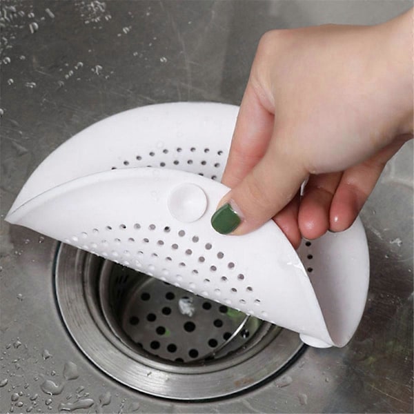 Hårfilter, Vask Anti-Tetter Filter, Dusjgulvavløpsplugg, Grå