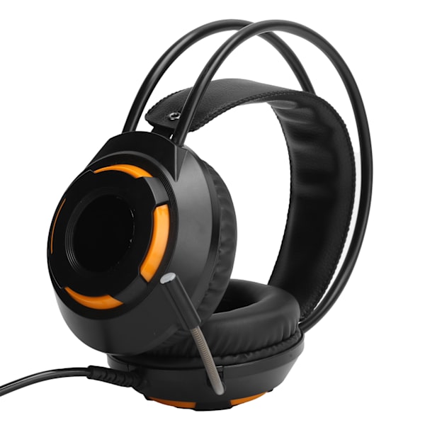 AJAZZ Over-Ear Hovedtelefoner 7.1 Stereo Lyd Støjreducerende Kablet Headset med USB-interface Sort