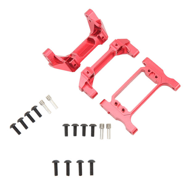 RC främre bakre stötfångare monteringsservo monteringssats aluminiumlegering stötfångare monteringsservo montering för Traxxas 1/10 RC Crawler Car Röd