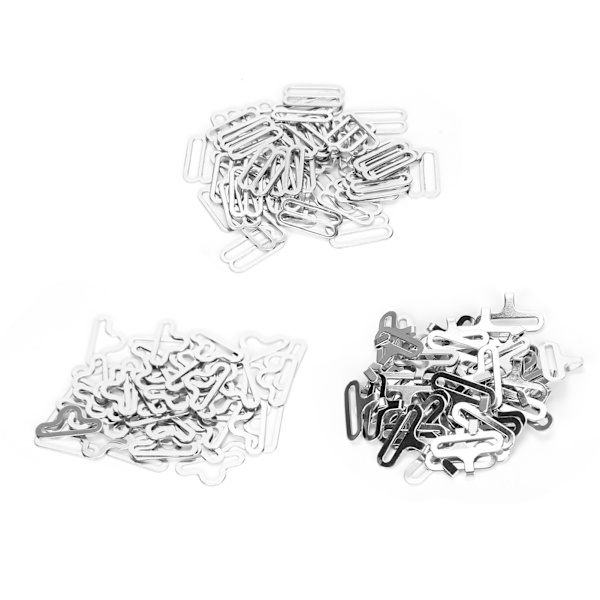 50 set justerbara klämmor set mässing 8‑formade bergsformade spännen för slips eller ryggsäck