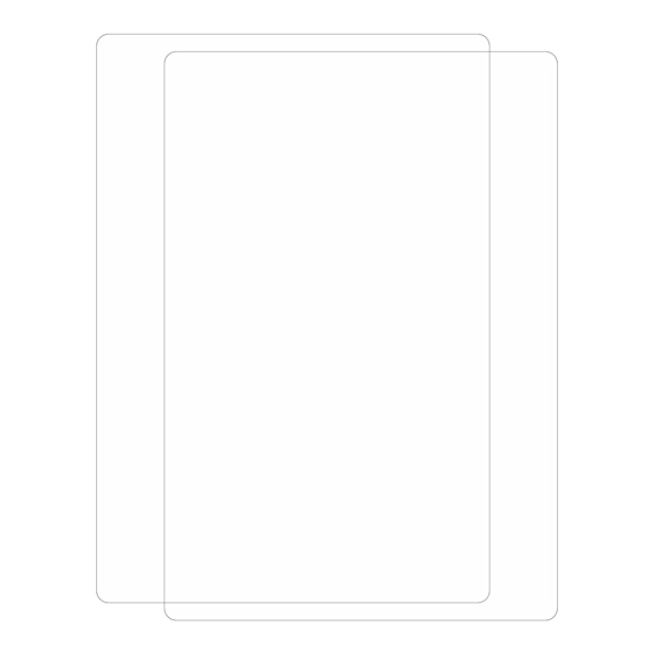 2 st tablett skärmskydd 2.5D bågkant sömlös passform känslig 10,2 tum härdat glasfilm för IOS Pad 7 8 9