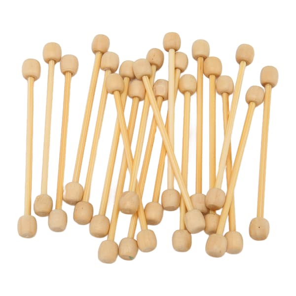 20 st mini trägobelängstänger DIY bambu trä mini gobelängstång träpinnar för hantverk