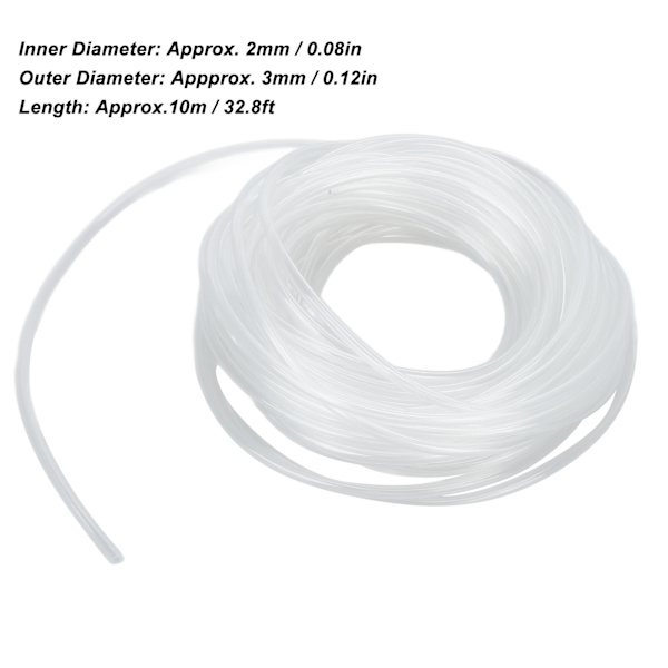 Universal transparent PVC hörapparatslang - 32,8 fot lång