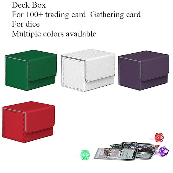100+ Samlekort Deck Box Spillekort Etui Beskytter Sort&Blå