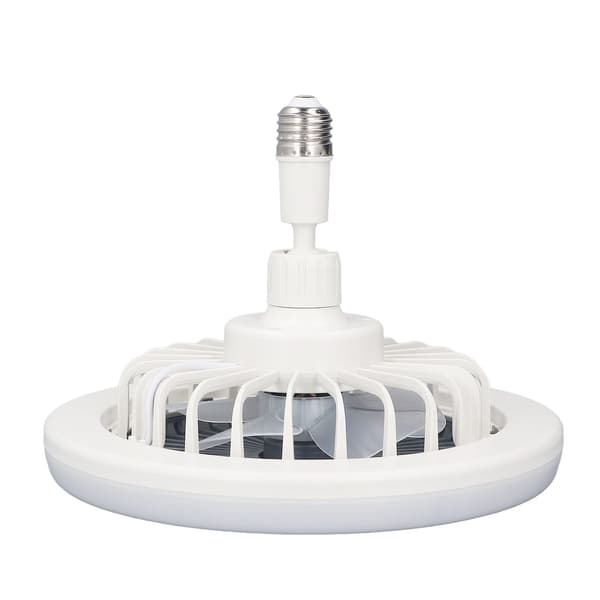 Loftventilatorlampe 85‑265V Justerbar Belysningsventilator med E27 Lampesokkel til Hjemmeværelse