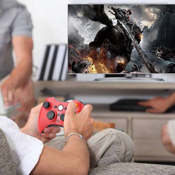 Trådlös handkontroll för XBox 360 spelkontroll Gamepad för XBox 360 för Win/XP/MAC (röd)
