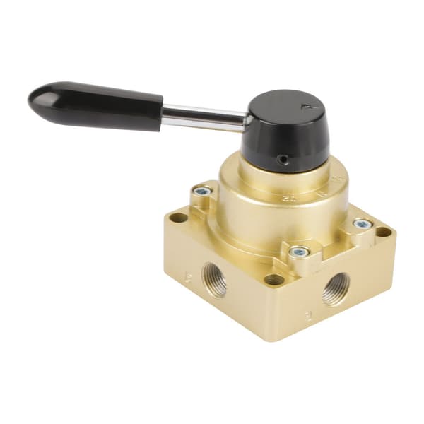 HV-03 G3/8 3 positioner 4-vägs pneumatisk luftflödeskontroll roterande handspaksventil