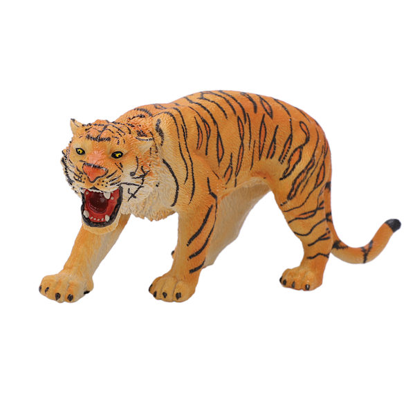 Tiger Figurine Wildlife Animal Plastic Simulation Tiger Model for Kids Gift Home Office Decoration