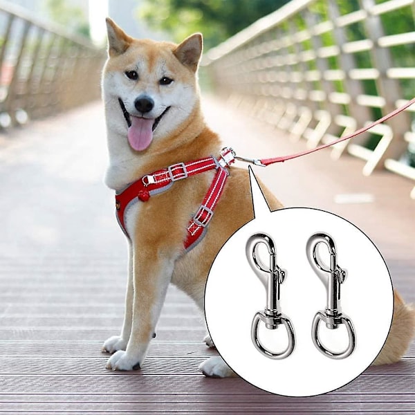 Pet Swivel Hooks - Set av 2, Ideell for Halsbånd, Ryggsekker og Bilnøkler