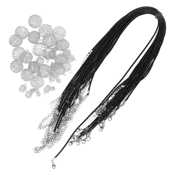 Trendiga fjäderkulor i legering för dreadlocks, PU-läderrep, DIY-halsband, accessoarer, vitguld