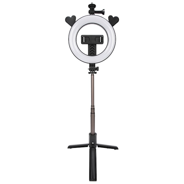 P40D‑5 Mobiltelefon Bluetooth Selfie Stick 6in LED Fyldlys Stativ Live Broadcast Stativ