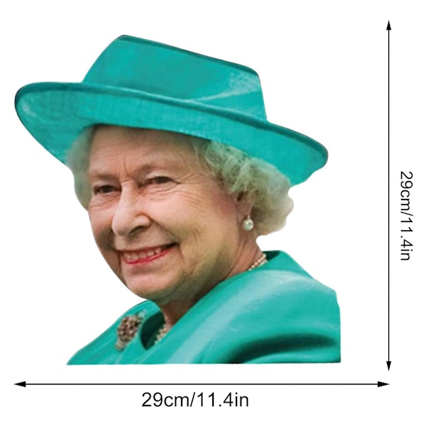 Queen Bilsticker Bilfönsterdekal Vattentät PVC Queens Jubilee 2022 Dekorationer Bilfönsterdekal Union Jack Dekor