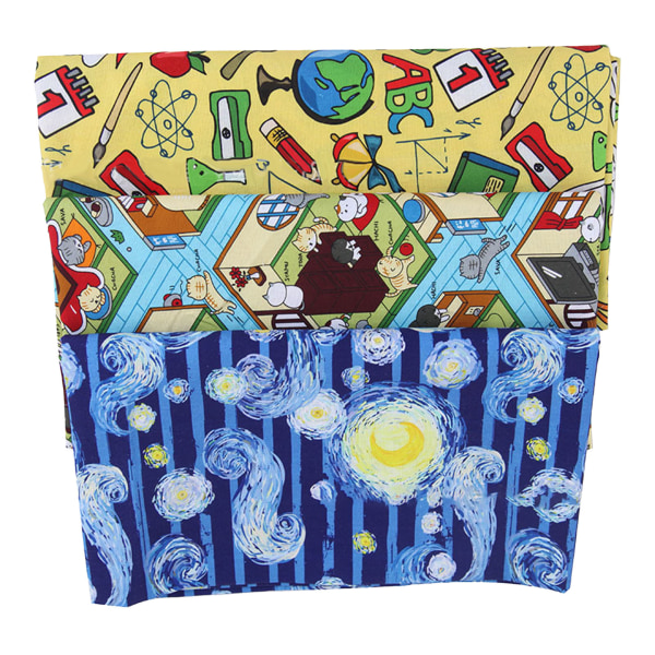 Syduk Mjuk hudvänlig Andas print Quiltduk för DIY Craft Bag Kläder Typ 10