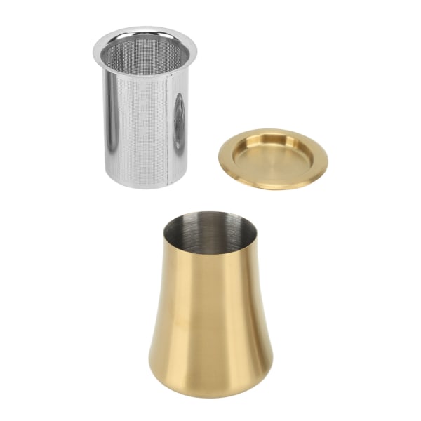 Kaffe Sifter Cup Kaffe Grind Sieve Fint Mesh Kaffe Pulver Sieve Cup 304 Rostfritt Stål Kaffe Tillverkning Tillbehör för Hem Guld