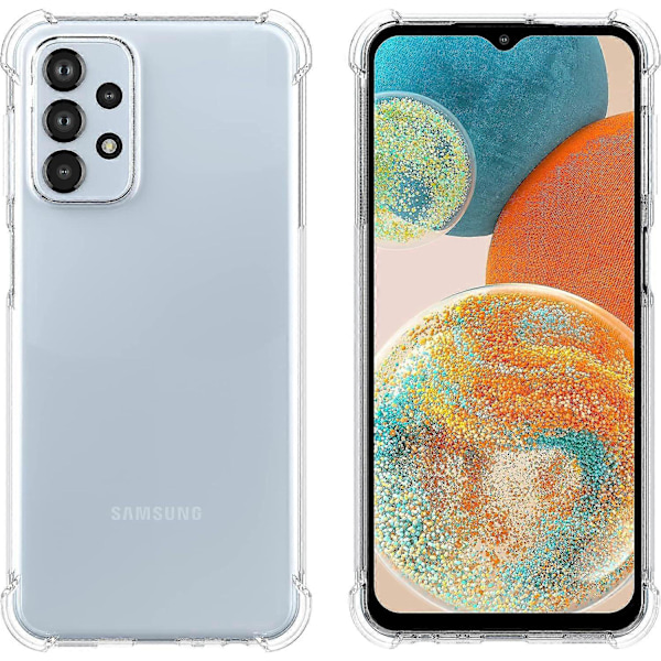Transparent Skal Samsung Galaxy A03 4G(164) Förstärkta Hörn Skyddande Fodral Genomskinligt Stötsäkert Mjukt TPU Bumper Skal för Galaxy A03 4G(164)