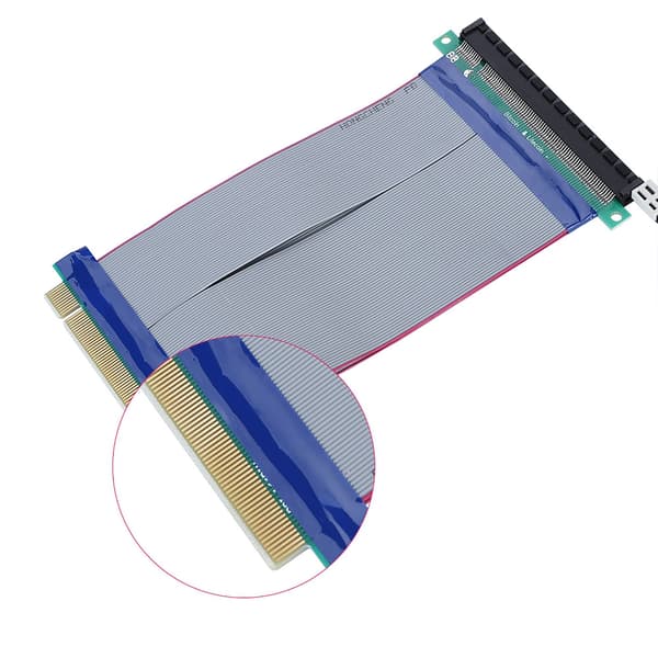 19CM PCI-E Riser Card Extender PCI-E 16X Blødt Fladt Forlængerkabel