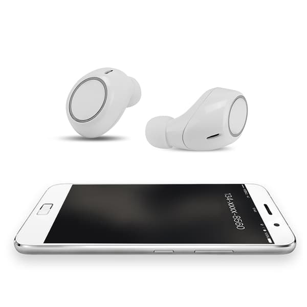 Trådlösa Bluetooth-hörlurar DC 5V TWS Headset CNC-gravering Titanmetallbearbetning Stöd Typ C-laddning (vit)