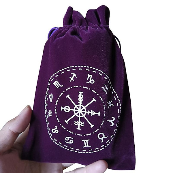 1 stk Oppbevaringspose for Tarot med Trekkstreng 13 x 18 cm, Tykt Fløyel, Gavepose Symbol, Broderi, Smykker, Beskyttelsesposer