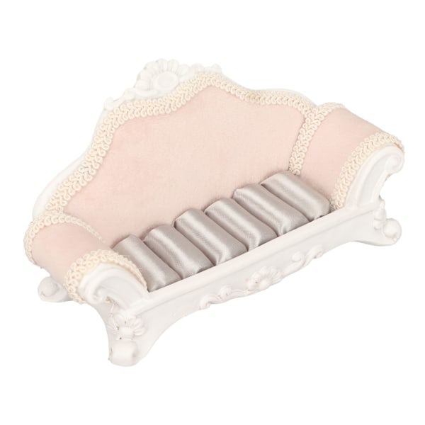 Sofa smykkeholdere Resin Crafting Novel Ring Holder til bryllup Valentines Mothers Day Pink