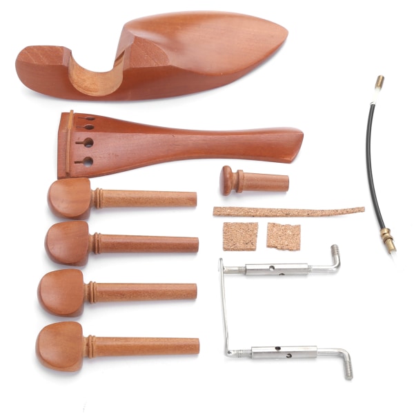 Tilbehør til violindel Jujube-træ med hagestøtte/endepind/halestykke/stemmepinde/tarm til 4/4