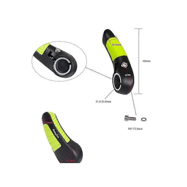 Låsbar Sykkelhåndtak Sett Sykkelutstyr Terrengsykkel Ergonomisk Håndtak Sett Oksehorn Sub Håndtak