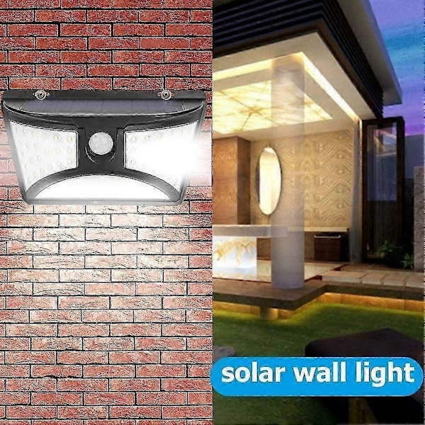 LED-aurinkovalaisin ulkokäyttöön, seinävalaisin, liiketunnistimella varustettu aurinkoturvavalo IP65 langaton johdoton vedenpitävä ulkovalo_SZXM