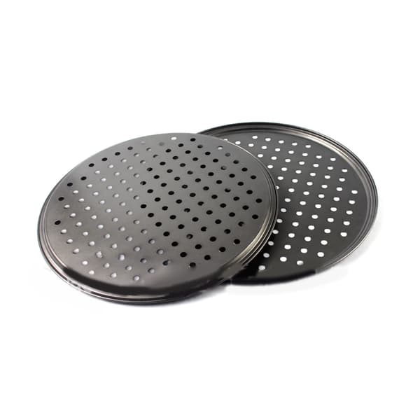 Perforert pizzapanne Non-stick baking Enkel utforming Fast bunn Ventilert pizzapanne 26CM